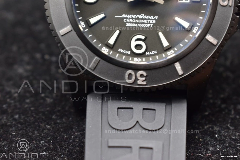 Superocean On Automatic A Rubber Black Black 1171 Edition TF Dial 44 Bezel SunProtective Black Best 1:1 Strap 1003